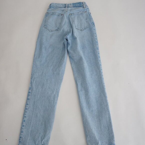 Abercrombie & Fitch 90's Straight Ultra High Rise Curve Love Light Wash Denim 25 - Picture 13 of 15